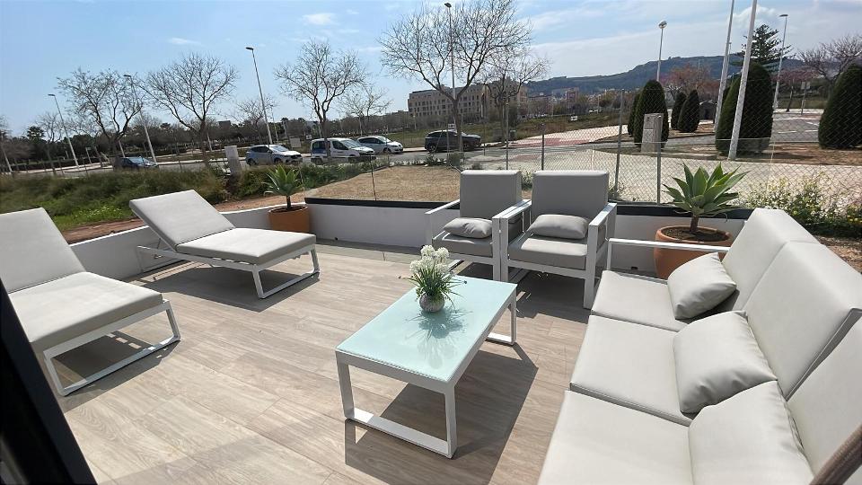 Caseta de ventas/piso piloto: Terraza